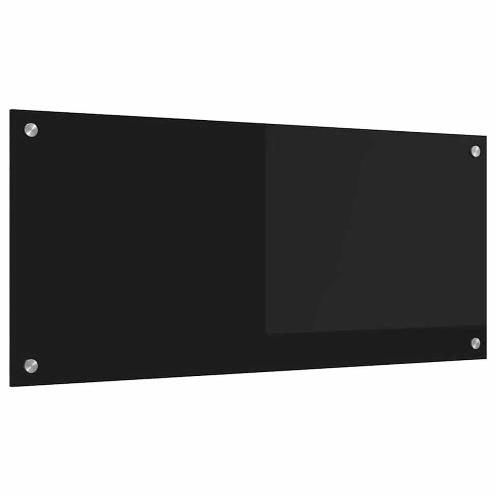 Virtuvės atbraila Juoda 90 x 40 cm grūdintas stiklas