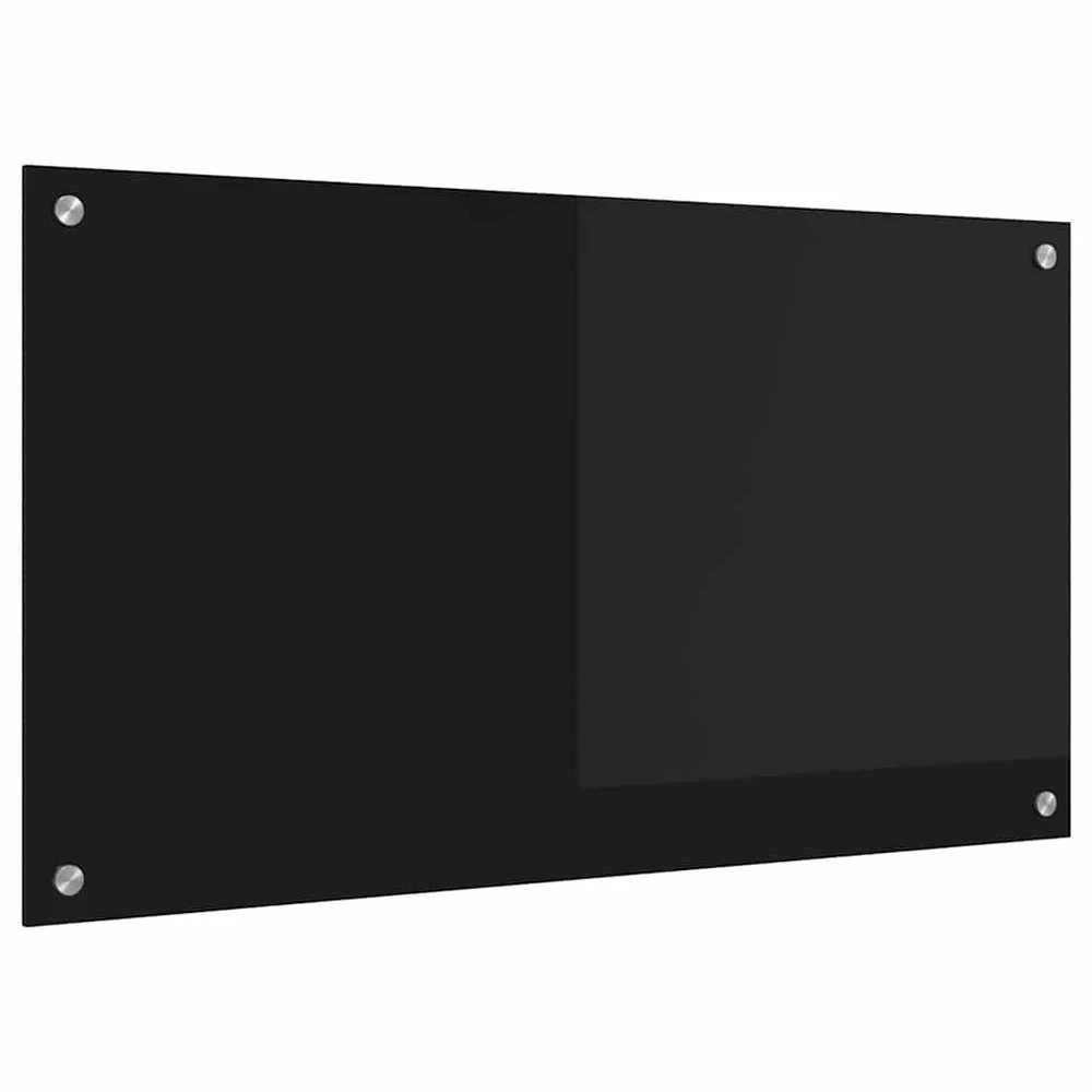 Virtuvės atbraila Juoda 90 x 50 cm grūdintas stiklas