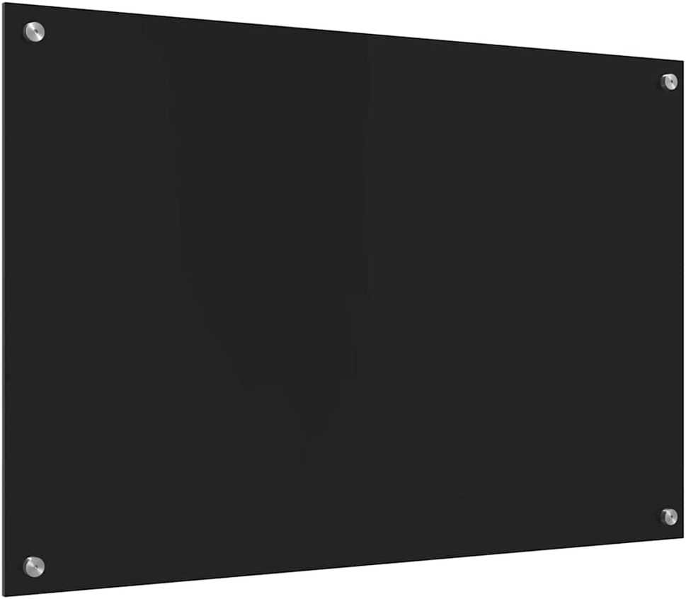 Virtuvės atbraila Juoda 90 x 60 cm grūdintas stiklas