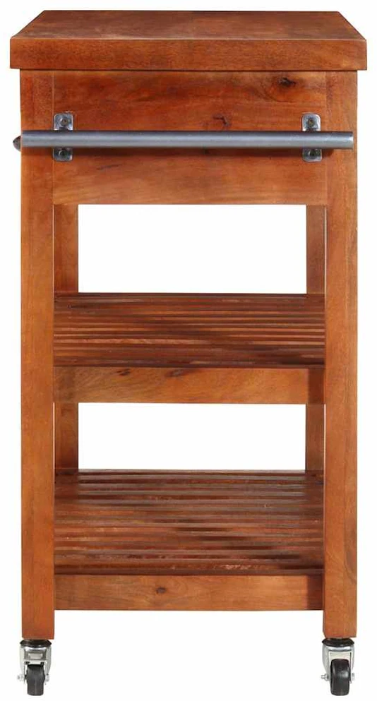 Virtuvės vežimėlis, 100x48x89cm, akacijos medienos masyvas