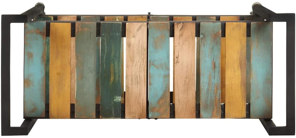Virtuvės vežimėlis, 87x36x81cm, perdirbtos medienos masyvas