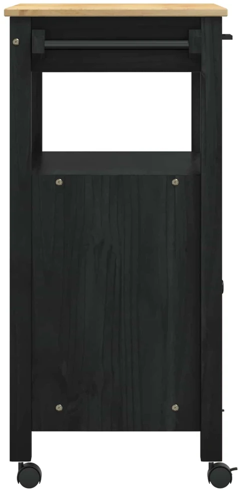 Virtuvės vežimėlis MONZA Juoda 60 x 40 x 88,5 cm