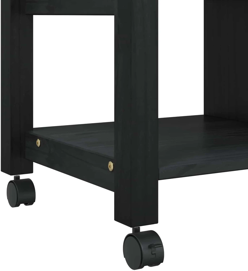 Virtuvės vežimėlis MONZA Juodas 84 x 40 x 88,5 cm
