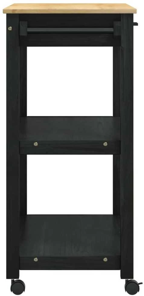 Virtuvės vežimėlis MONZA Juodas 84 x 40 x 88,5 cm