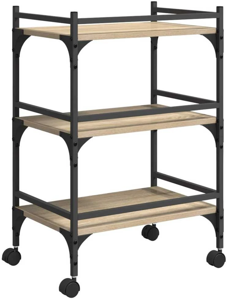 Virtuvės vežimėlis Sonoma ąžuolas 50 x 35 x 75,5 cm