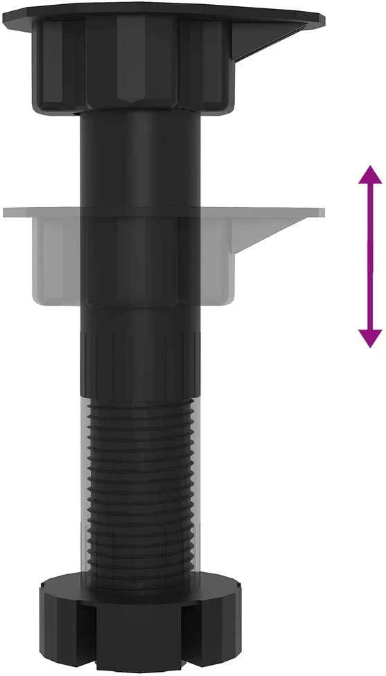 Virtuvės vienetas LUCCA 4 vnt. Juoda Apdirbta mediena