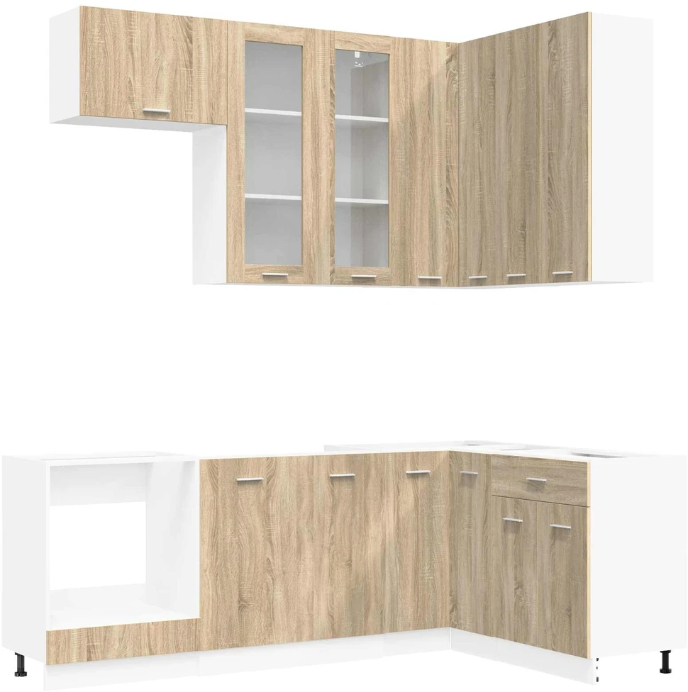 Virtuvės vienetas LYON 8 vnt. Sonoma ąžuolas Apdirbta mediena