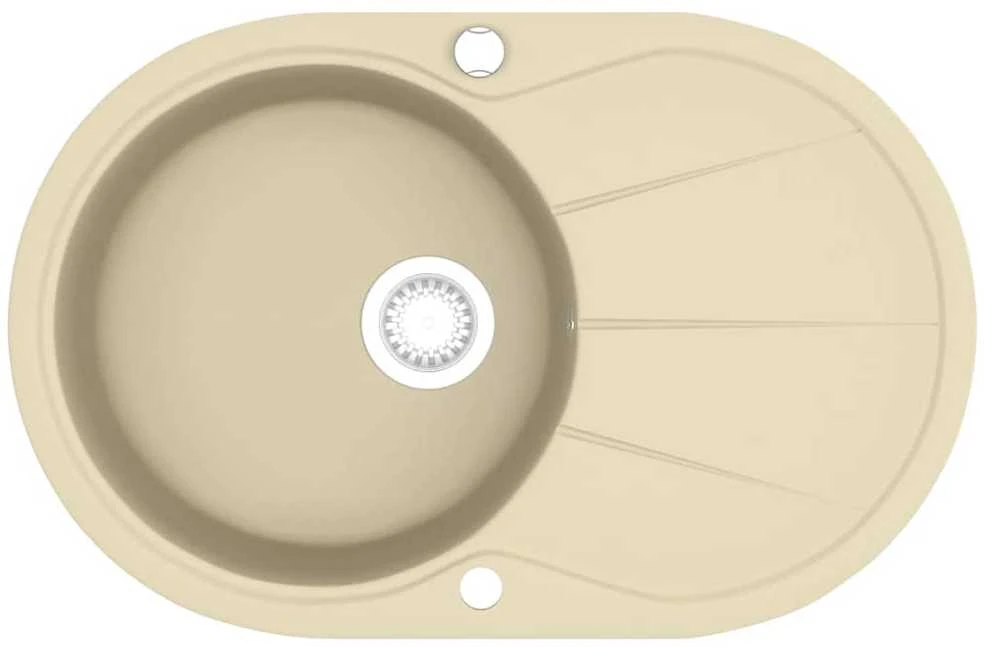 Virtuvinė plautuvė, smėl. sp., gran., vieno dub., oval. form.