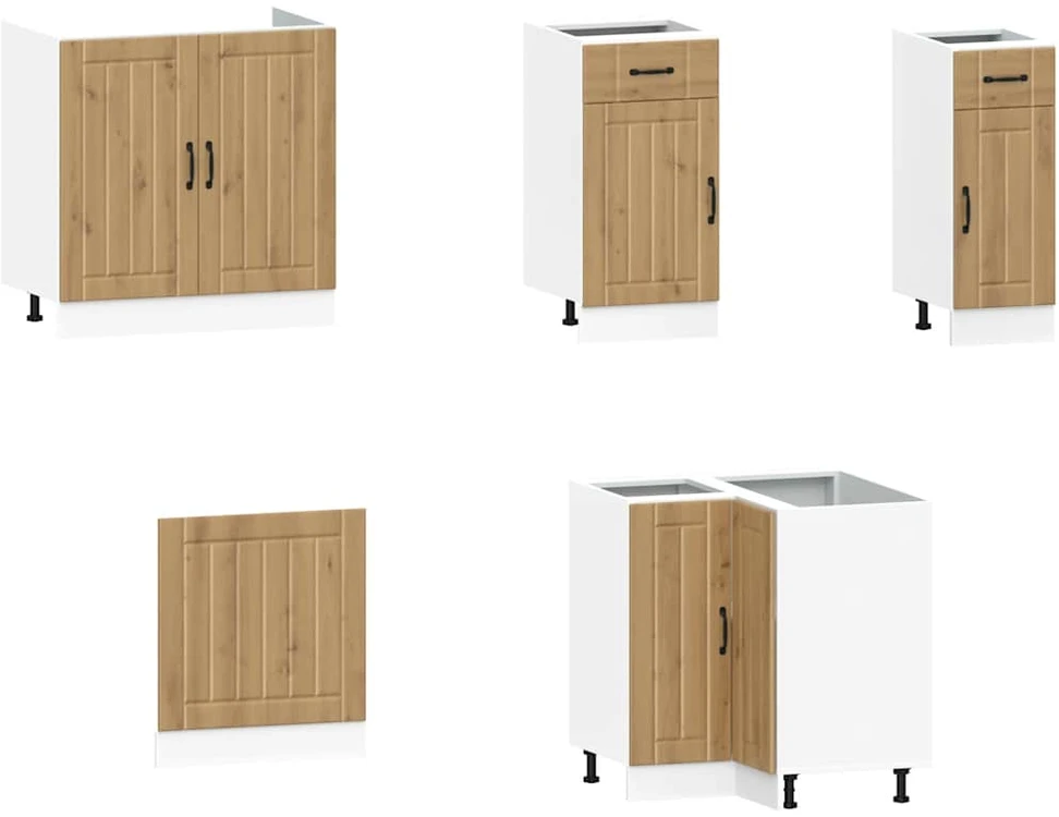 Virtuvinių spintelių komplektas, 11 dalių, Kalmar, artisano