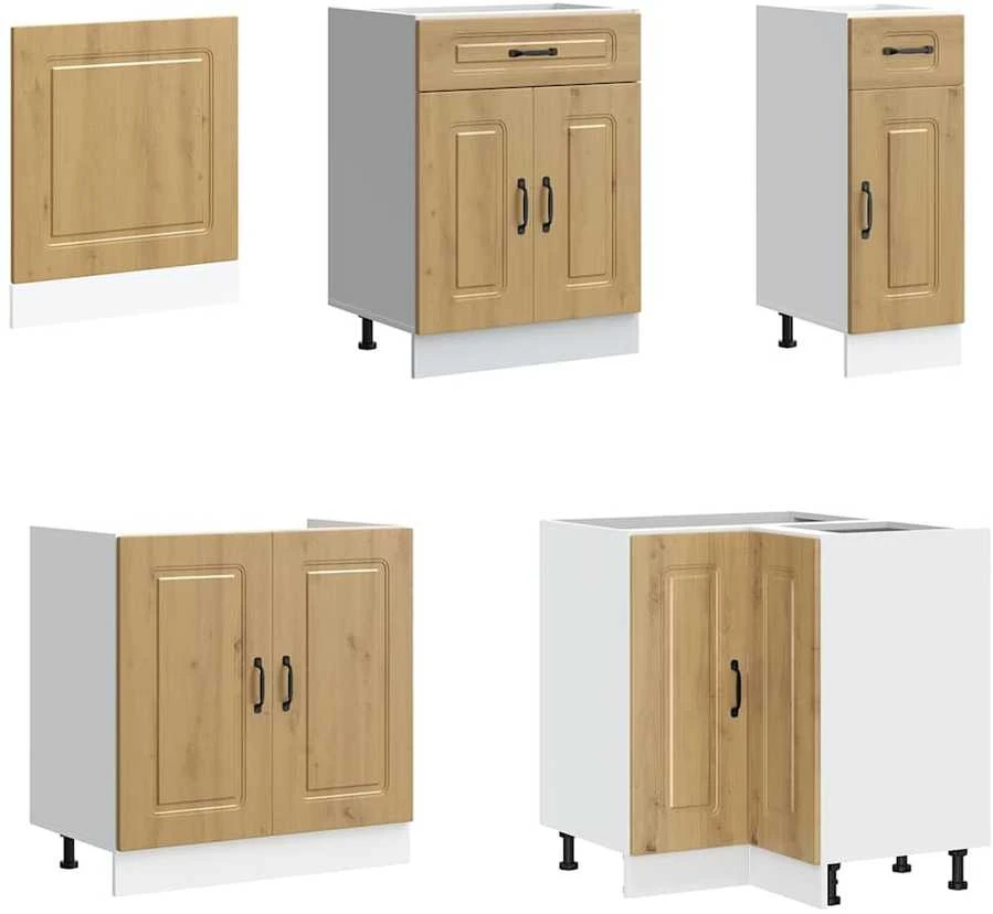 Virtuvinių spintelių komplektas, 11 dalių, Kalmar, artisano