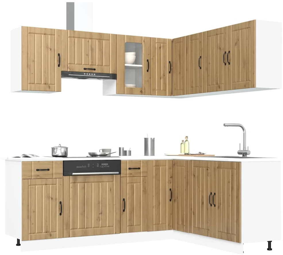 Virtuvinių spintelių komplektas, 11 dalių, Kalmar, artisano