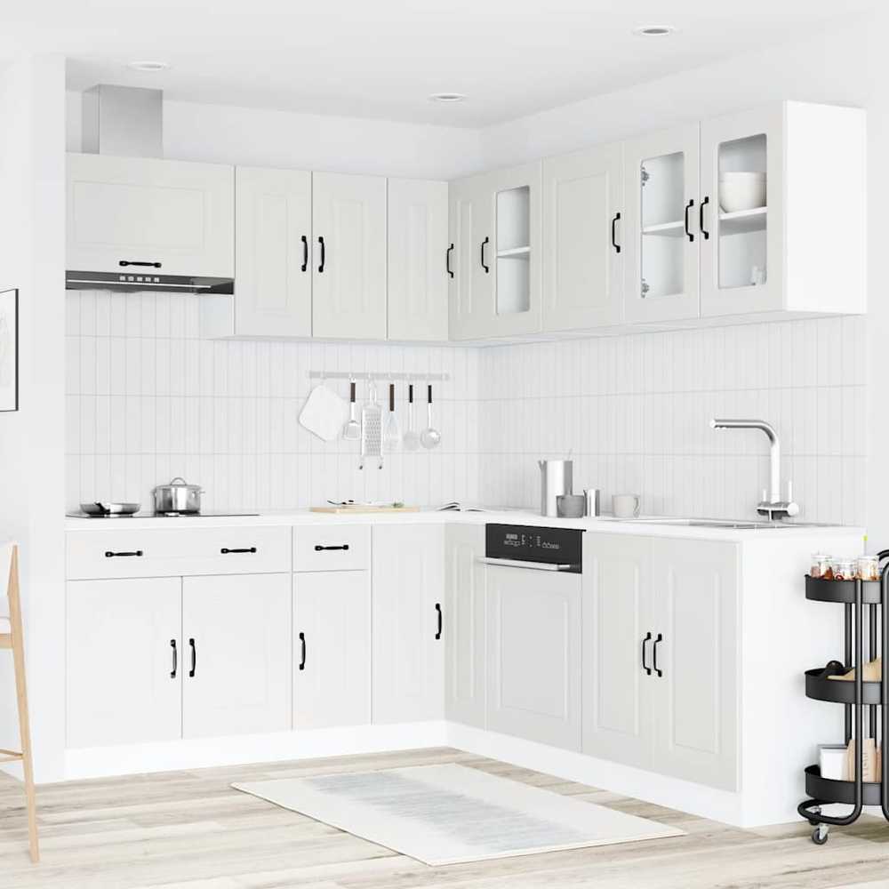 Virtuvinių spintelių komplektas, 11 dalių, Kalmar, balta