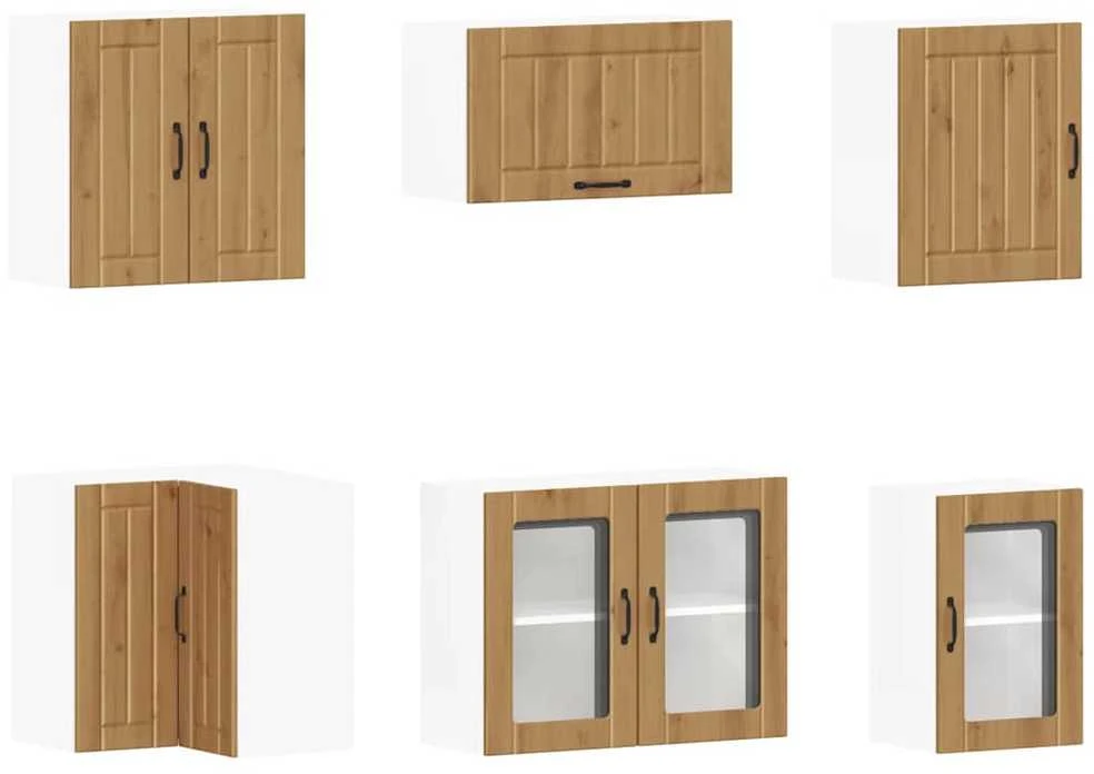Virtuvinių spintelių komplektas, 11 dalių, Lucca, artisano