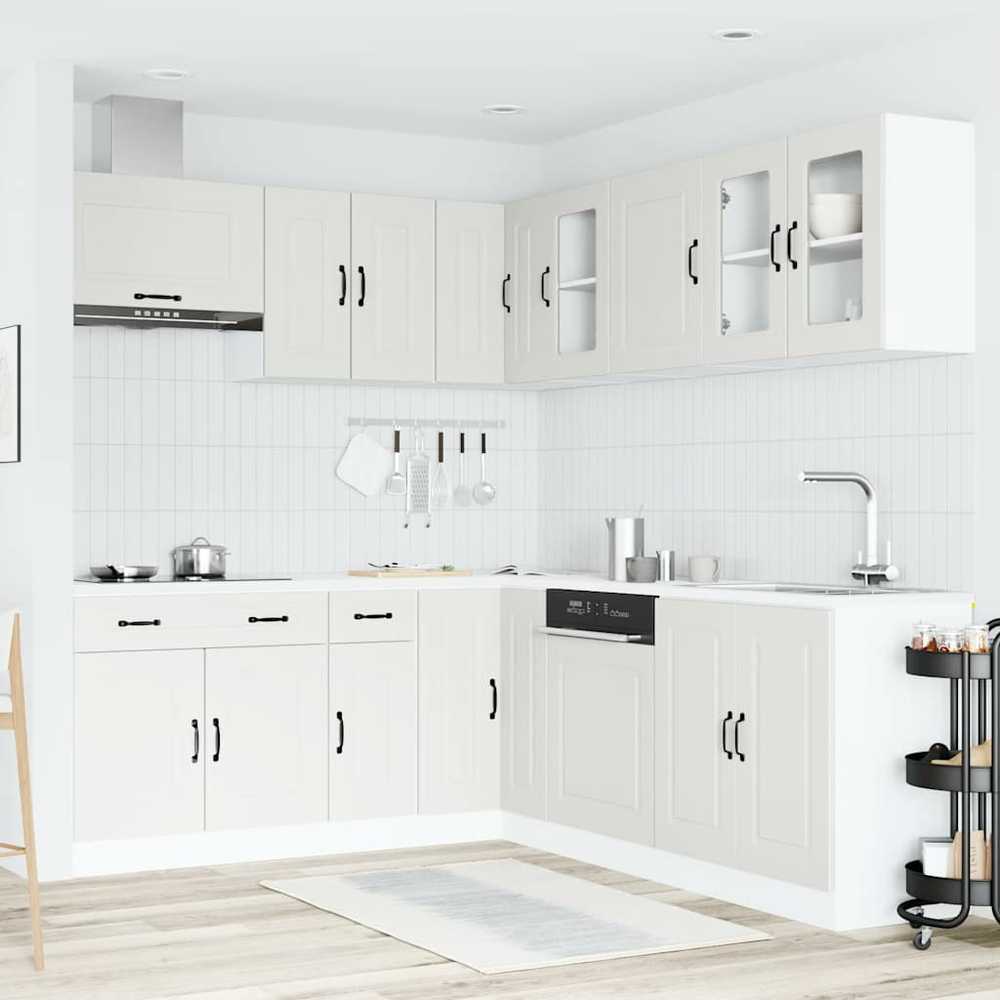 Virtuvinių spintelių komplektas, 11 dalių, Kalmar, balta