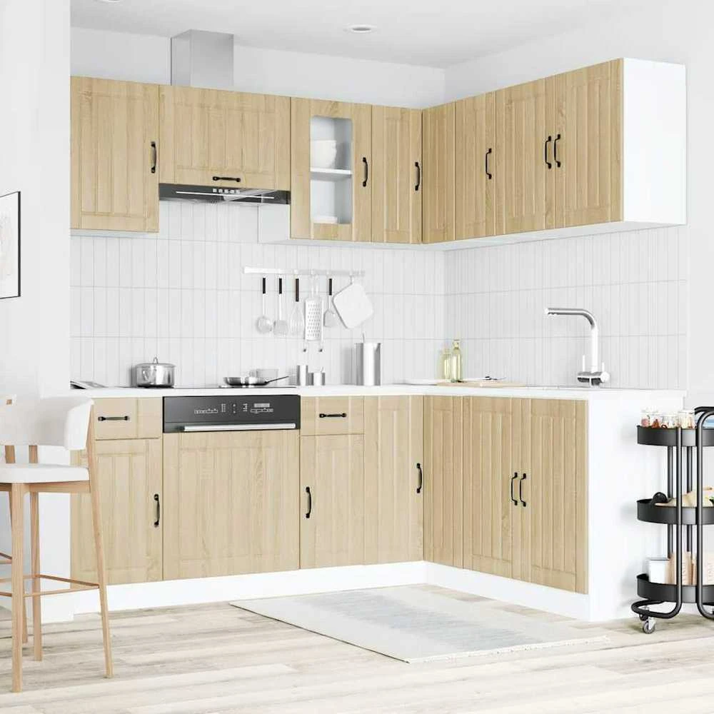 Virtuvinių spintelių komplektas, 11 dalių, Kalmar, ąžuolo