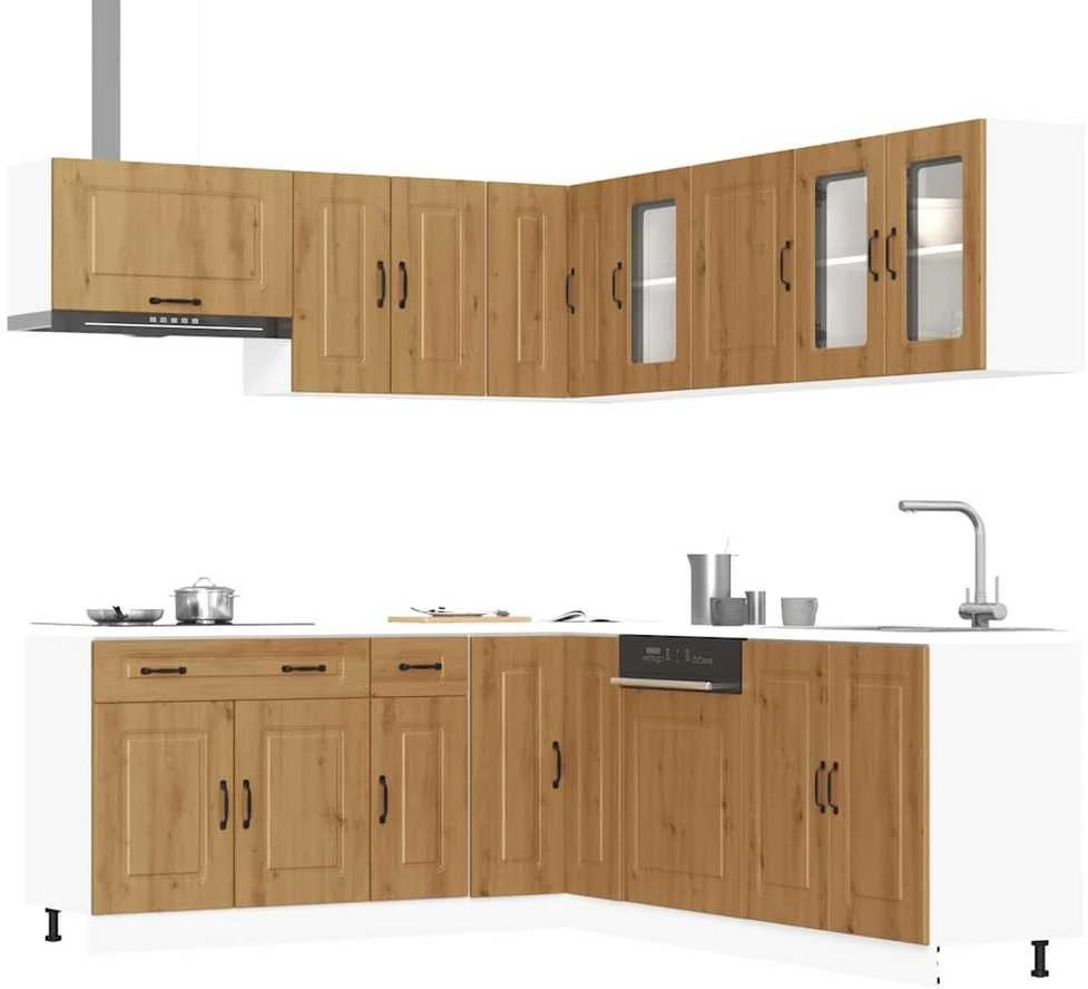 Virtuvinių spintelių komplektas, 11 dalių, Kalmar, artisano