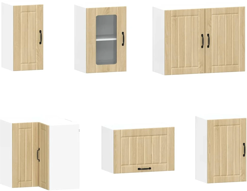 Virtuvinių spintelių komplektas, 11 dalių, Kalmar, ąžuolo