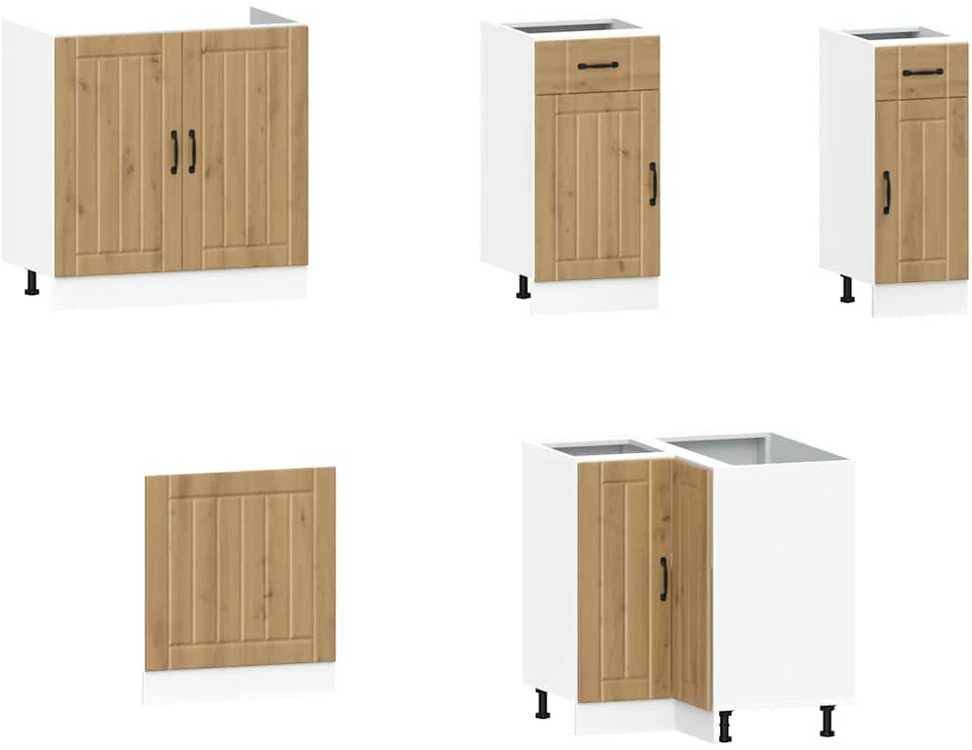 Virtuvinių spintelių komplektas, 11 dalių, Kalmar, artisano