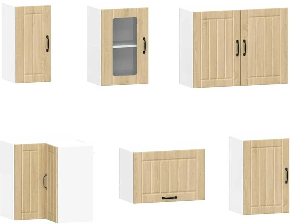 Virtuvinių spintelių komplektas, 11 dalių, Kalmar, ąžuolo
