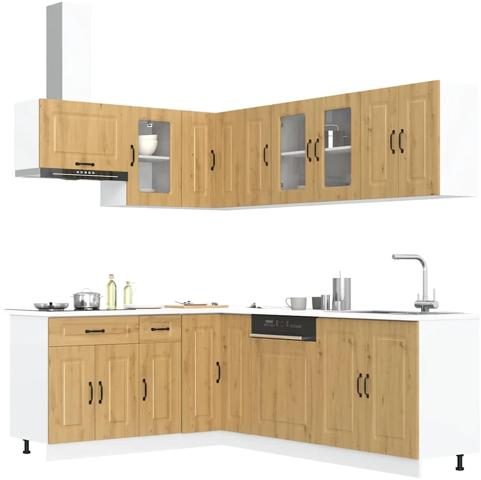 Virtuvinių spintelių komplektas, 11 dalių, Kalmar, artisano