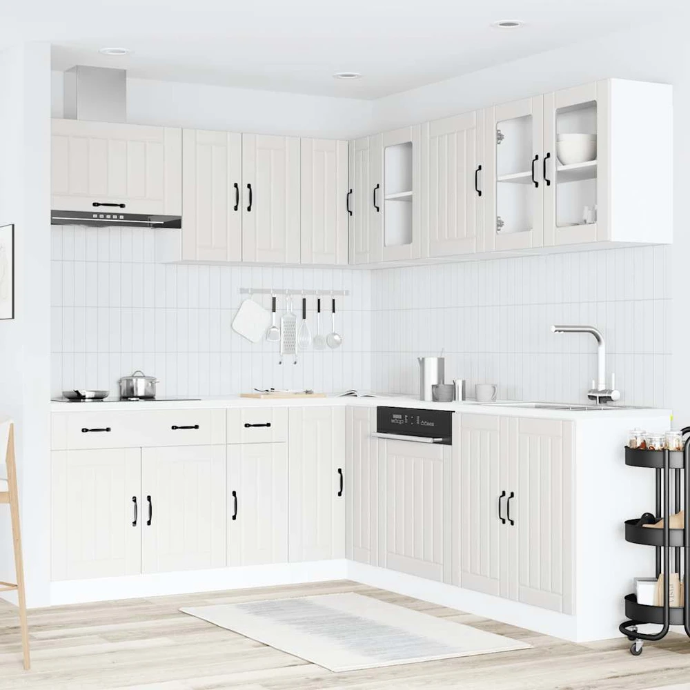 Virtuvinių spintelių komplektas, 11 dalių, Lucca, balta