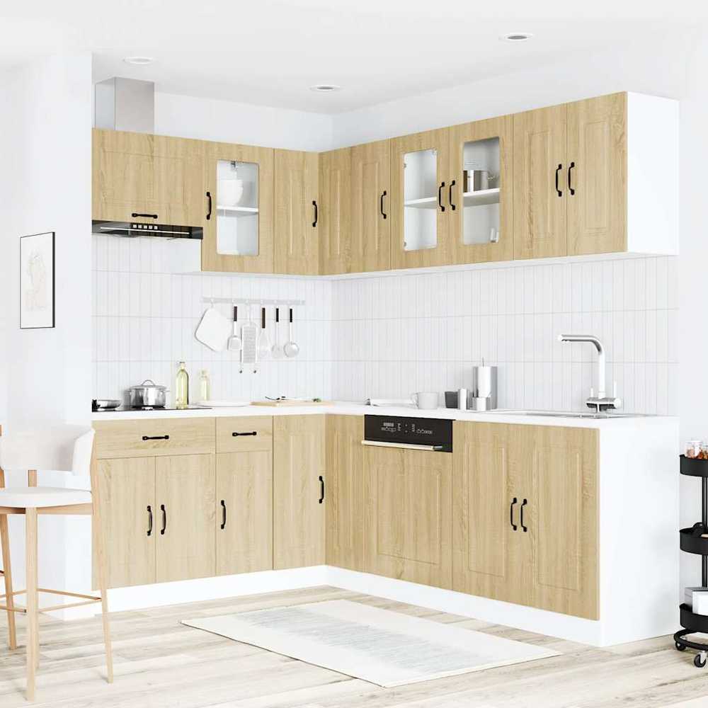 Virtuvinių spintelių komplektas, 11 dalių, Kalmar, ąžuolo