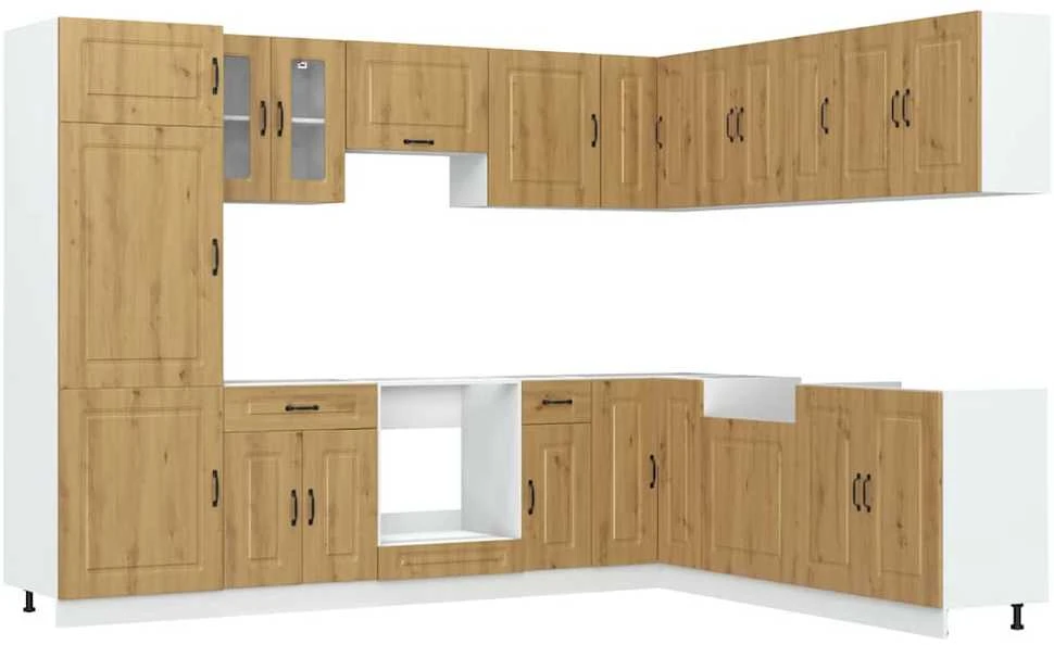 Virtuvinių spintelių komplektas, 14 dalių, Kalmar, artisano