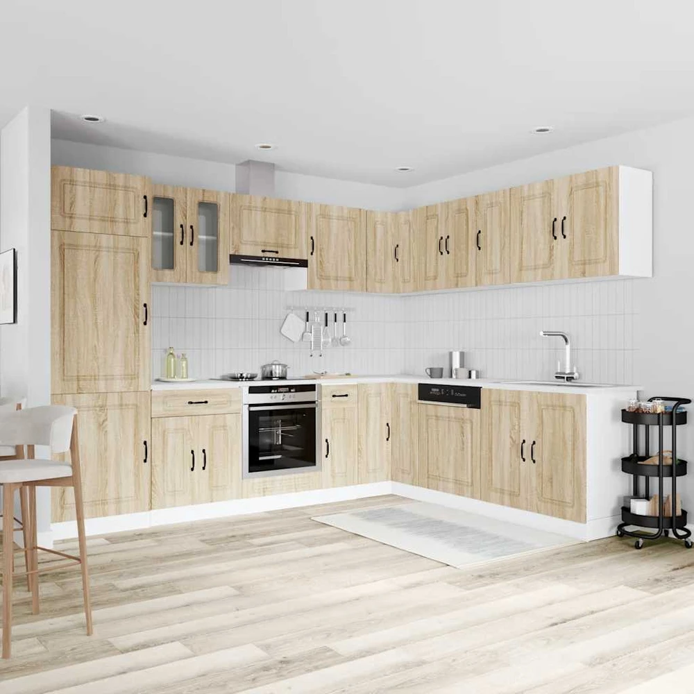 Virtuvinių spintelių komplektas, 14 dalių, Kalmar, ąžuolo