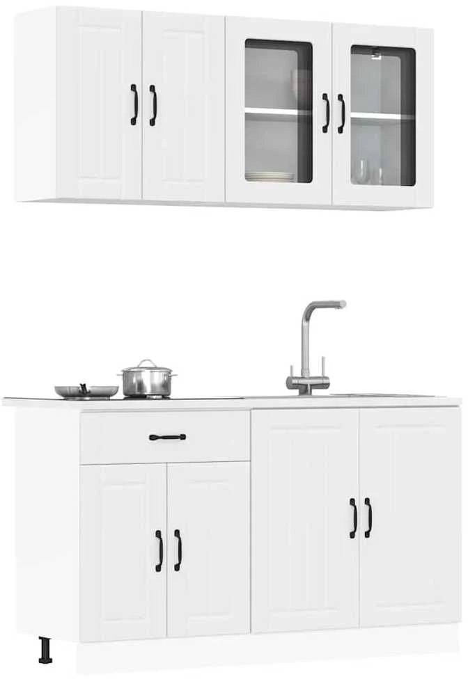 Virtuvinių spintelių komplektas, 4 dalių, Lucca, balta