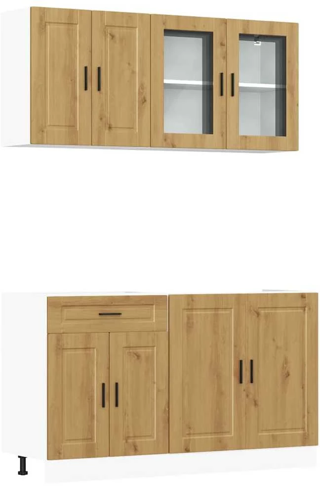 Virtuvinių spintelių komplektas, 4 dalių, Kalmar, artisano