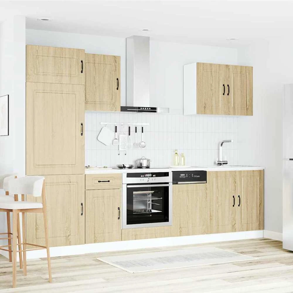Virtuvinių spintelių komplektas, 7 dalių, Kalmar, ąžuolo