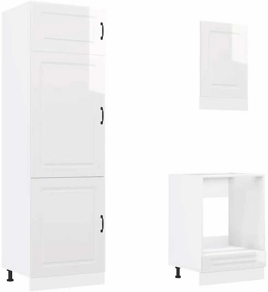 Virtuvinių spintelių komplektas, 7 dalių, Kalmar, balta