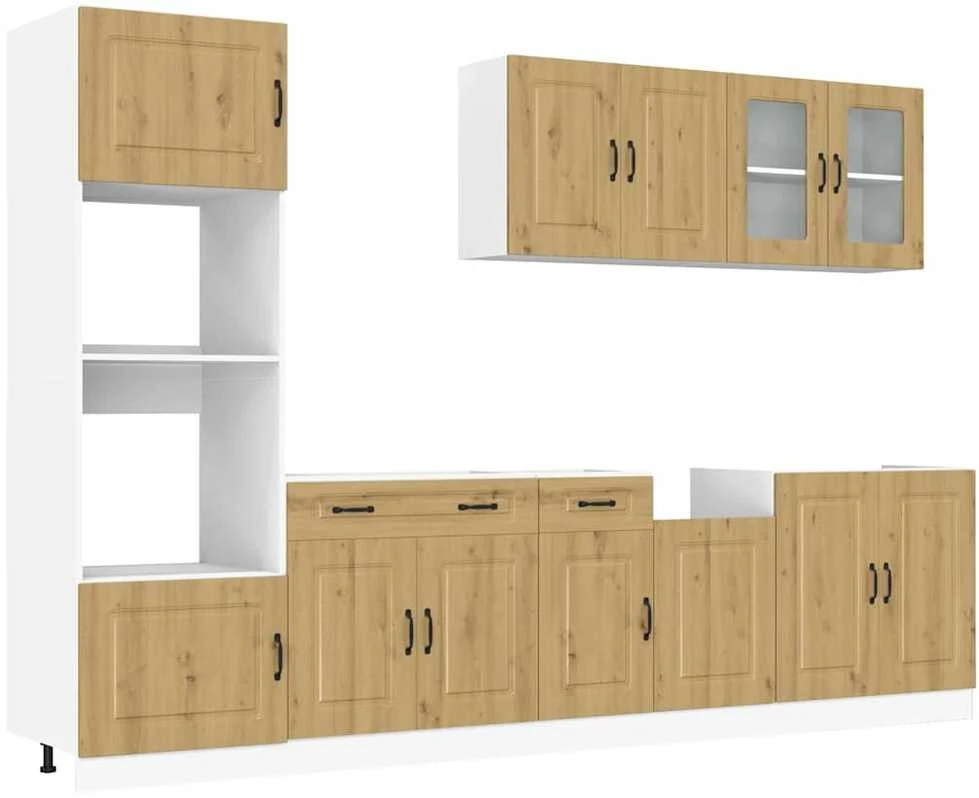 Virtuvinių spintelių komplektas, 7 dalių, Kalmar, artisano