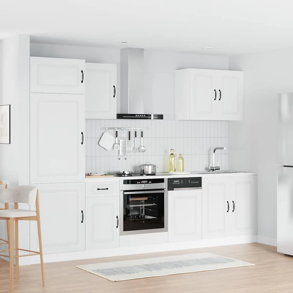 Virtuvinių spintelių komplektas, 7 dalių, Kalmar, balta