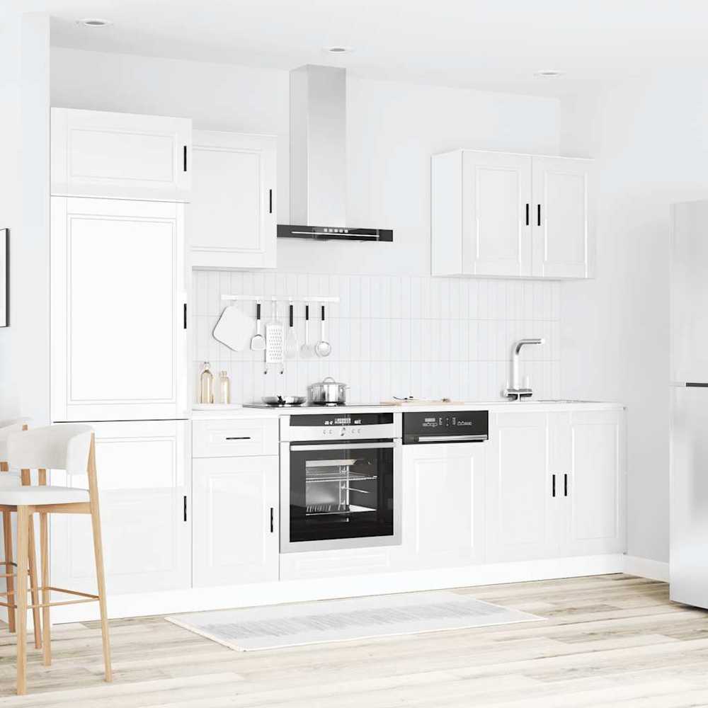 Virtuvinių spintelių komplektas, 7 dalių, Porto, balta