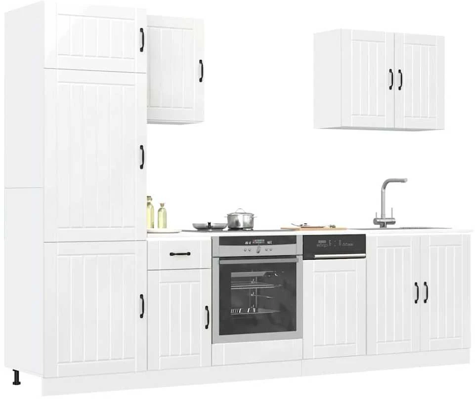 Virtuvinių spintelių komplektas, 7 dalių, Lucca, balta