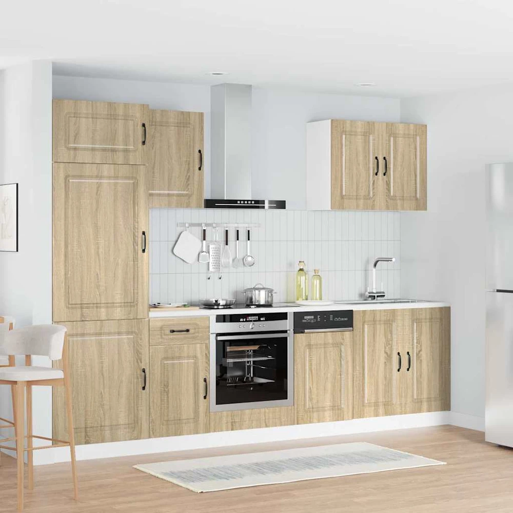 Virtuvinių spintelių komplektas, 7 dalių, Kalmar, ąžuolo
