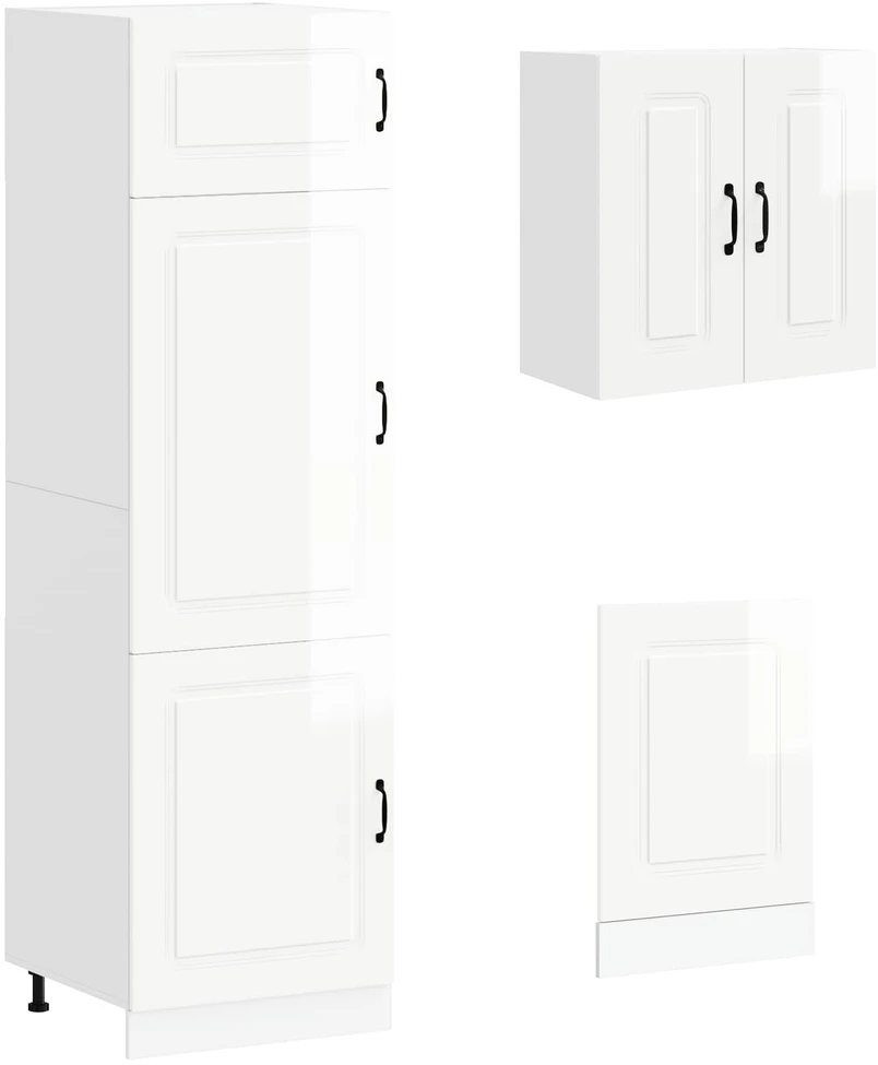 Virtuvinių spintelių komplektas, 8 dalių, Kalmar, balta