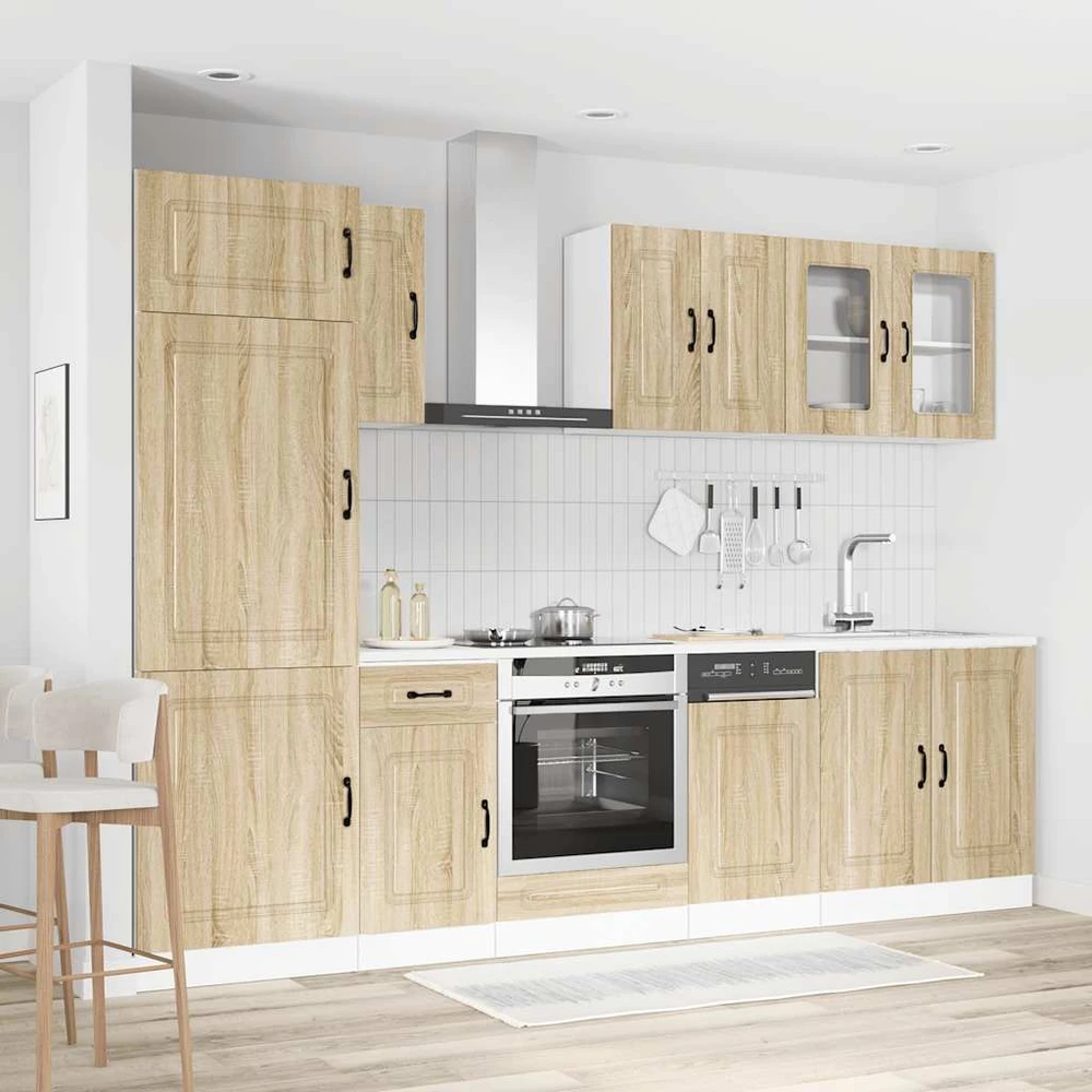 Virtuvinių spintelių komplektas, 8 dalių, Kalmar, ąžuolo