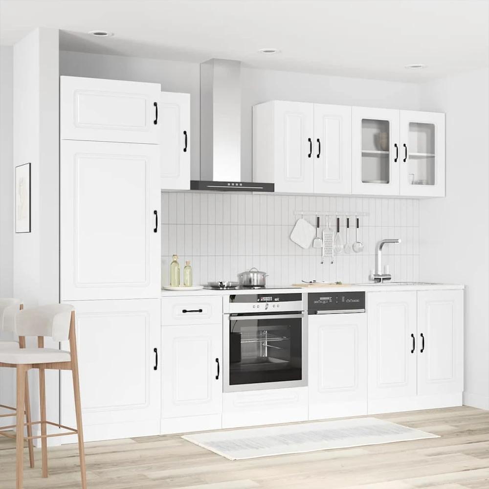 Virtuvinių spintelių komplektas, 8 dalių, Kalmar, balta