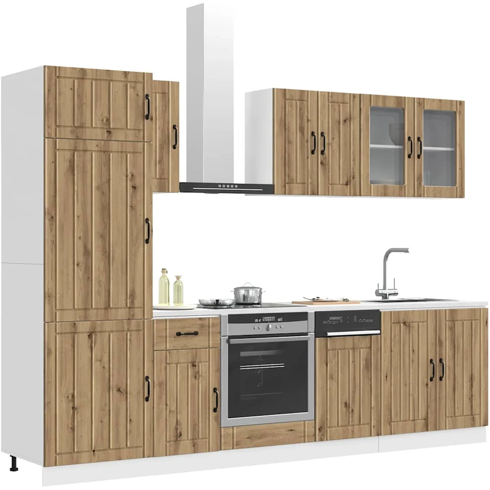 Virtuvinių spintelių komplektas, 8 dalių, Kalmar, artisano