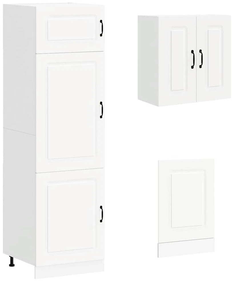 Virtuvinių spintelių komplektas, 8 dalių, Kalmar, balta