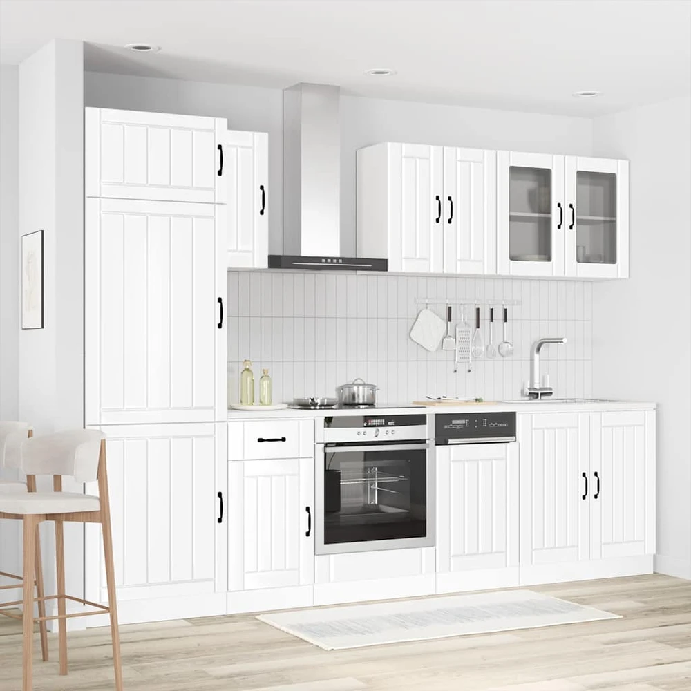 Virtuvinių spintelių komplektas, 8 dalių, Lucca, balta