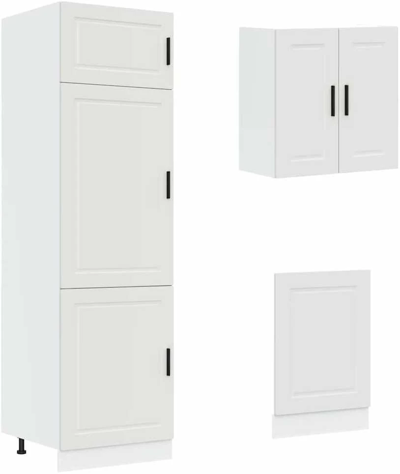 Virtuvinių spintelių komplektas, 8 dalių, Porto, balta