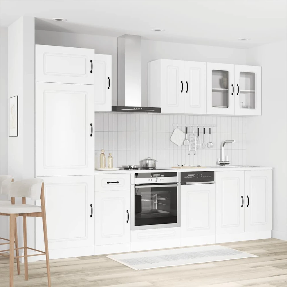 Virtuvinių spintelių komplektas, 8 dalių, Kalmar, balta