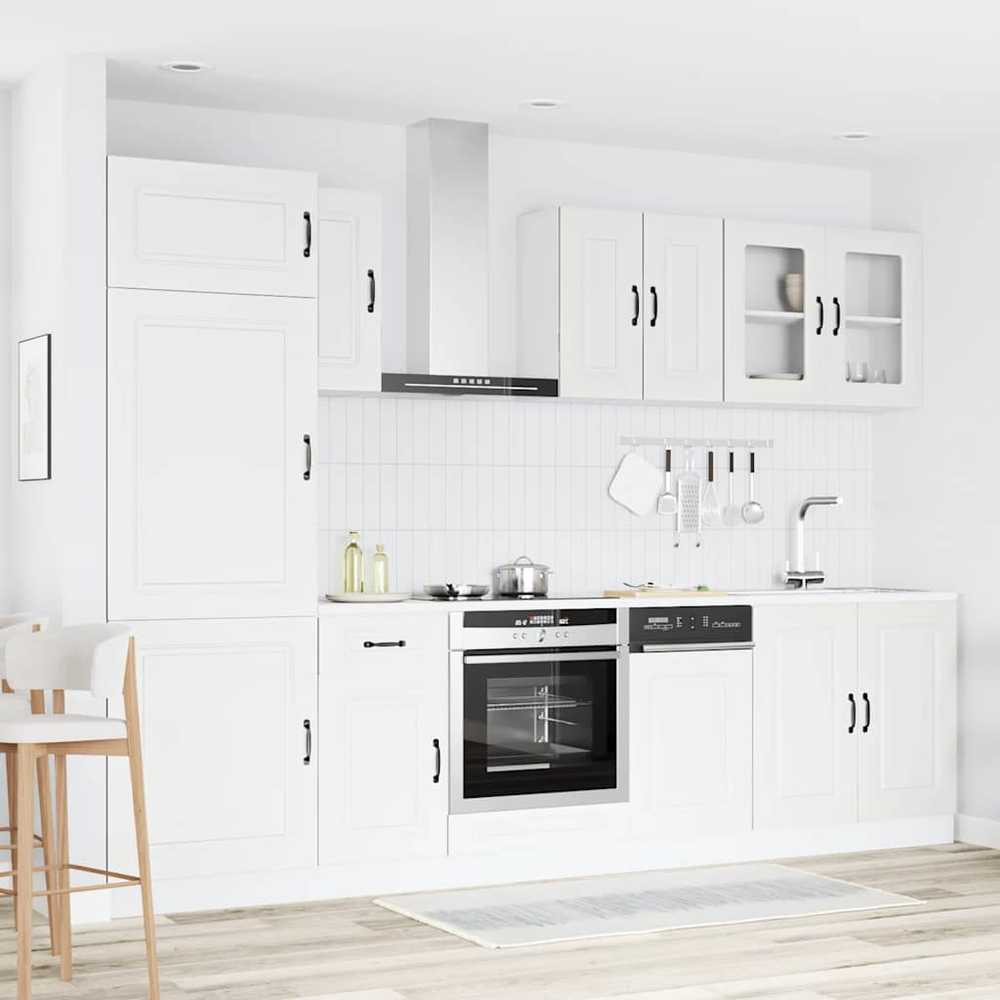 Virtuvinių spintelių komplektas, 8 dalių, Kalmar, balta