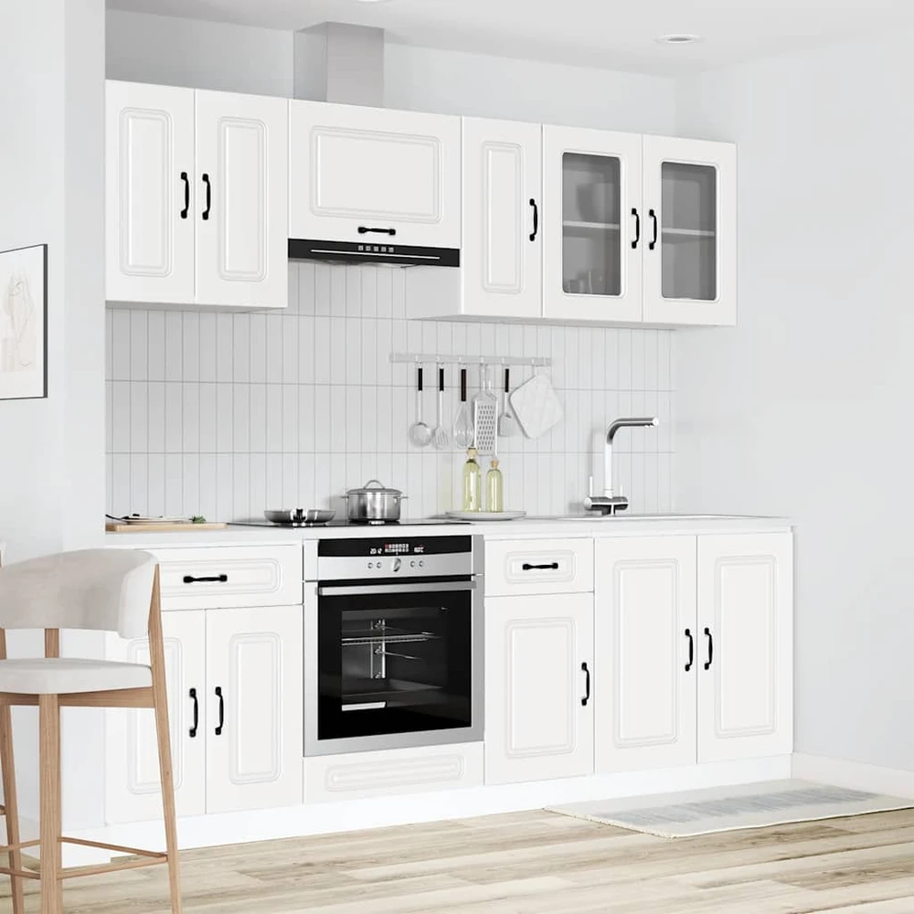 Virtuvinių spintelių komplektas, 8 dalių, Kalmar, balta