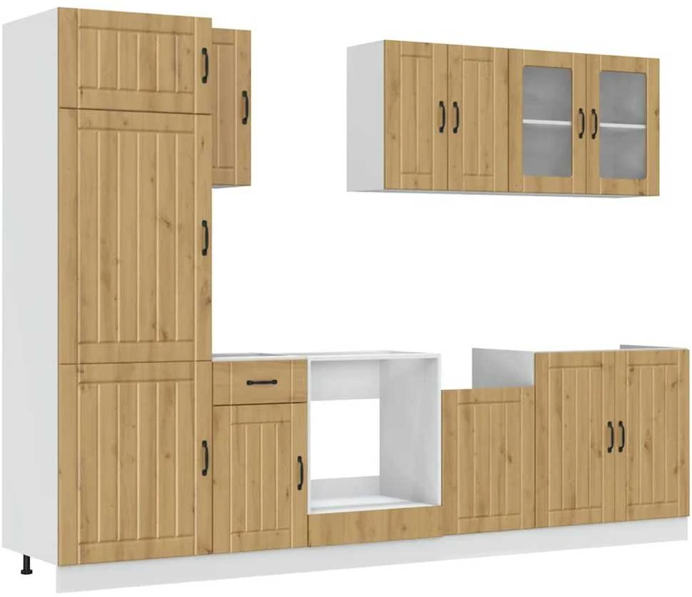 Virtuvinių spintelių komplektas, 8 dalių, Kalmar, artisano