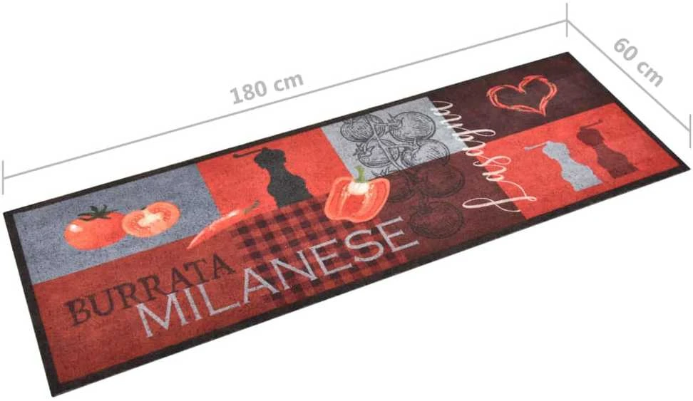 Virtuvės kilimas, 60x180cm, plaunamas, su pomidorais