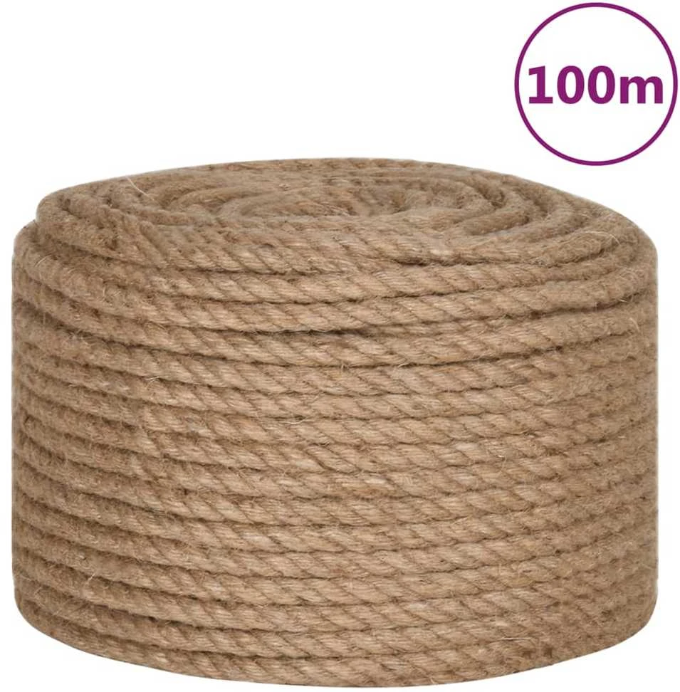 Virvė, 100% džiutas, 12mm, 100m